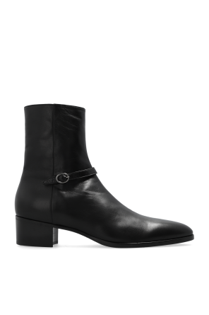 Saint Laurent DORIAN 70 レザーアングルブーツ Saint Laurent 'Dorian' heeled ankle boots | Men's Shoes | Vitkac